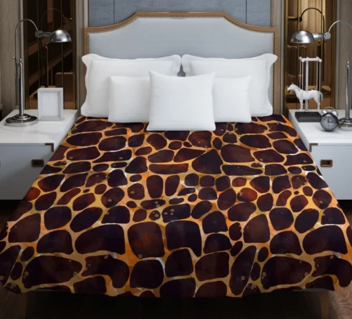 Realistic Giraffe Skin Duvet Cover