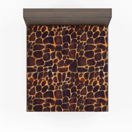 Realistic Giraffe Skin Fitted Sheet