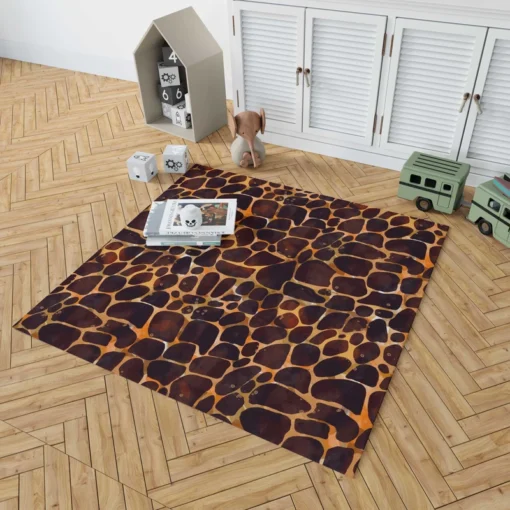 Realistic Giraffe Skin Rug 1