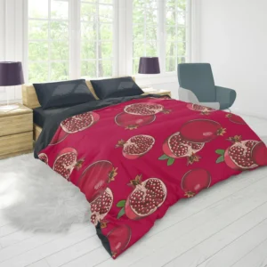 Realistic Pomegranate Fruit Duvet Cover 1