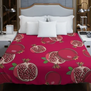 Realistic Pomegranate Fruit Duvet Cover