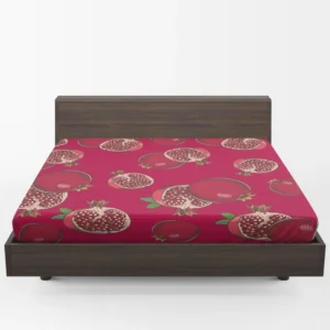 Realistic Pomegranate Fruit Fitted Sheet 1