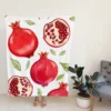 Realistic Pomegranate Fruit Print Fleece Blanket