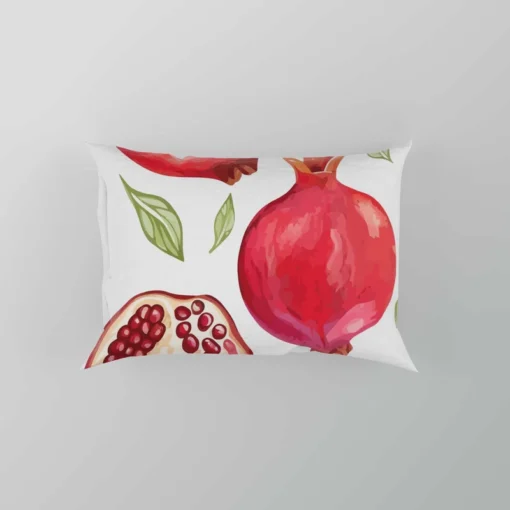 Realistic Pomegranate Fruit Print Pillow Case