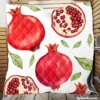 Realistic Pomegranate Fruit Print Quilt Blanket