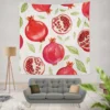 Realistic Pomegranate Fruit Print Wall Tapestry