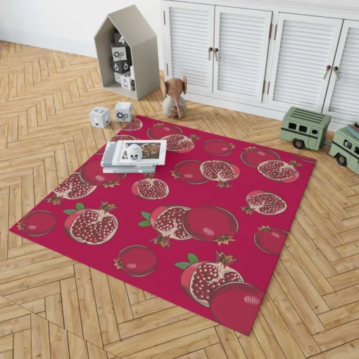 Realistic Pomegranate Fruit Rug 1