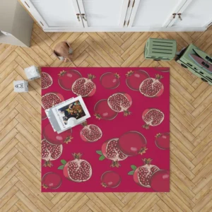 Realistic Pomegranate Fruit Rug