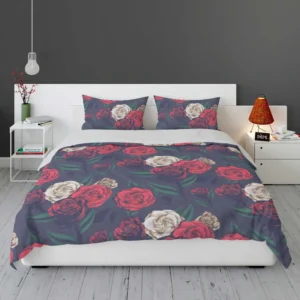 Realistic Roses Print Bedding Set 1