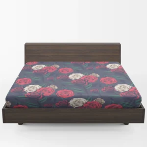 Realistic Roses Print Fitted Sheet 1