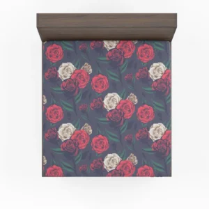 Realistic Roses Print Fitted Sheet