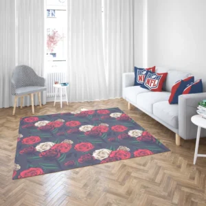 Realistic Roses Print Rug 2