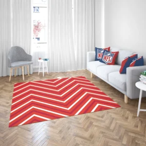 Red And White Chevron Rug 2