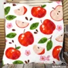 Red Apple Leaf Flower Pattern Quilt Blanket