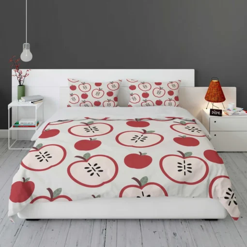 Red Apple Pattern Bedding Set 1