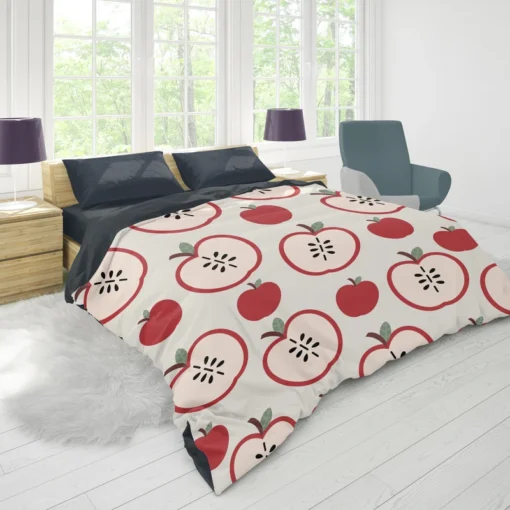 Red Apple Pattern Duvet Cover 1