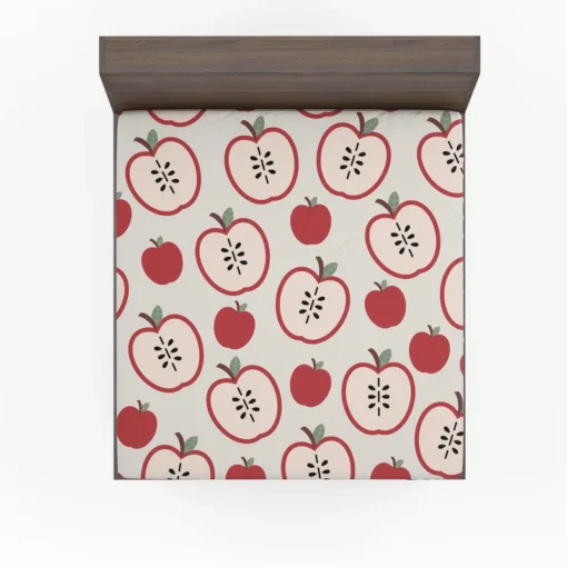 Red Apple Pattern Fitted Sheet