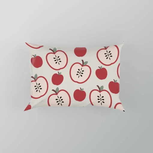 Red Apple Pattern Pillow Case