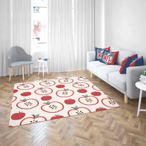 Red Apple Pattern Rug 2