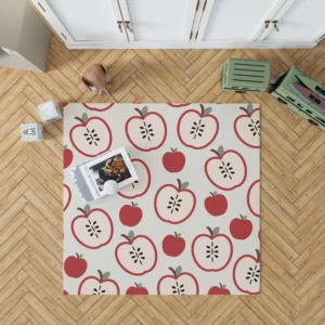 Red Apple Pattern Rug