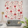 Red Apple Pattern Wall Tapestry