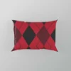 Red Black Argyle Checkered Pattern Pillow Case