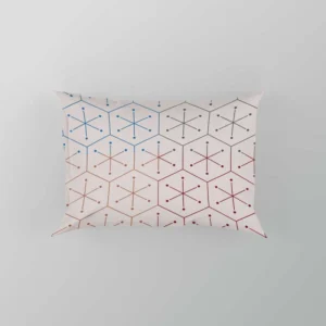 Red Blue Orange Hexagon Pattern Pillow Case