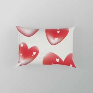 Red Bubble Heart Design Pillow Case