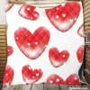 Red Bubble Heart Design Quilt Blanket