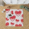 Red Bubble Heart Design Rug