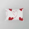 Red Curved Couple Hearts Pillow Case