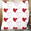 Red Curved Couple Hearts Quilt Blanket