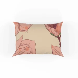 Red Flowers Artistic Background Pillow Case