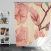 Red Flowers Artistic Background Shower Curtain