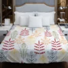 Red Lace Hand Drawn Design Duvet Cover