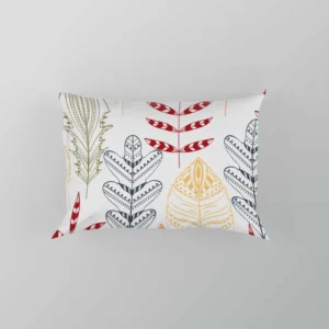 Red Lace Hand Drawn Design Pillow Case