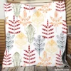 Red Lace Hand Drawn Design Quilt Blanket