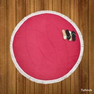 Red Magenta Abstract Gradient Round Beach Towel