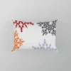 Red Orange Blue Colorful Snowflakes Pillow Case