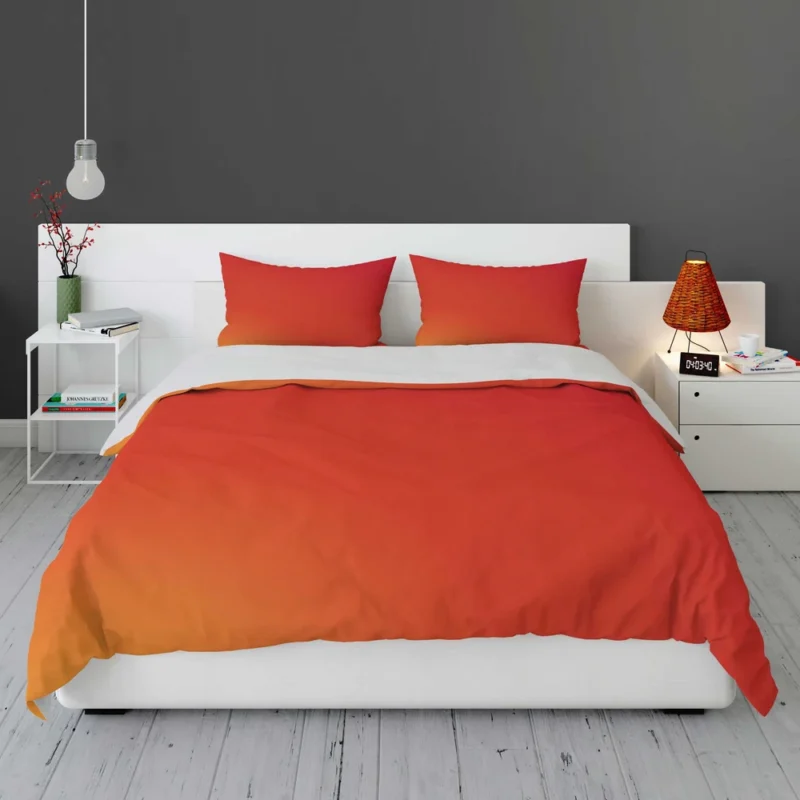 Red Orange Gradient Color Bedding Set 1