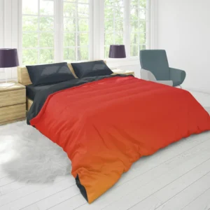 Red Orange Gradient Color Duvet Cover 1