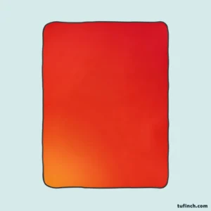 Red Orange Gradient Color Fleece Blanket 1