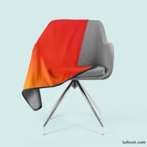 Red Orange Gradient Color Fleece Blanket 2