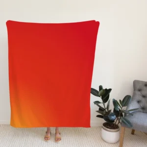 Red Orange Gradient Color Fleece Blanket