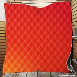 Red Orange Gradient Color Quilt Blanket