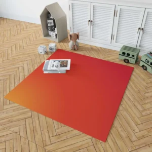 Red Orange Gradient Color Rug 1