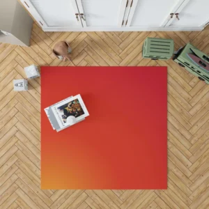 Red Orange Gradient Color Rug