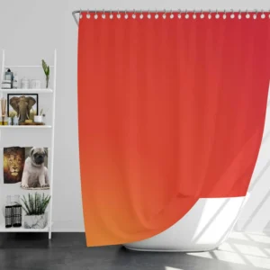 Red Orange Gradient Color Shower Curtain