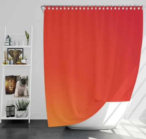 Red Orange Gradient Color Shower Curtain