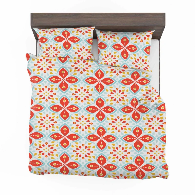 Red Peranakan Folk Art Bedding Set 2